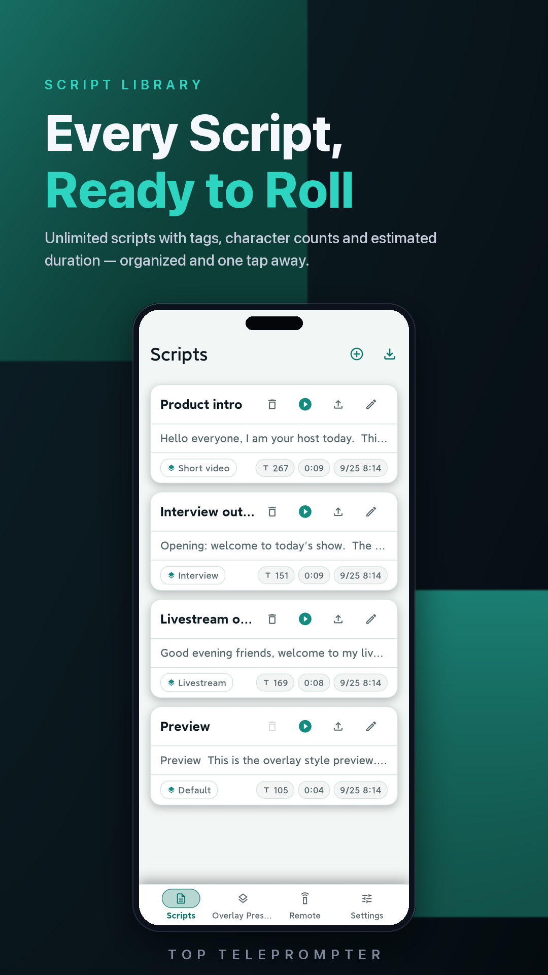 Script library